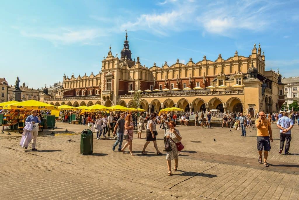 Historická tržnice Sukiennice v Krakově