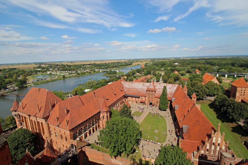 Hrad Malbork, největší křižácký hrad v Evropě